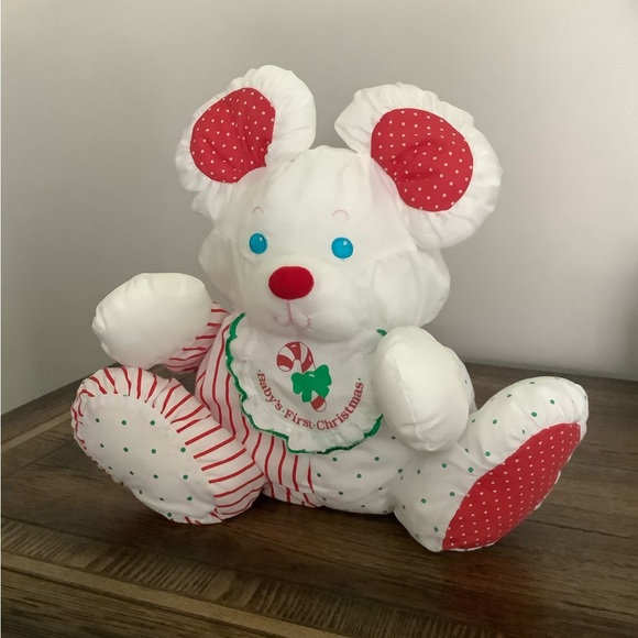 Rare Vintage Fisher-Price Puffalump Baby’s First Christmas EUC Rattle Inside - Picture 2 of 5